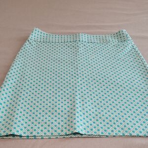 NWT Talbots Aqua Geometric Skirt Size 14